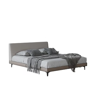 Modern Double Bed 3d model