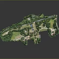 Wildlife Natural Habitat With Lush Green Vegetation Pond And Pathways In Park