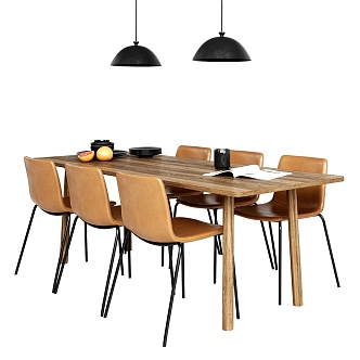 Modern Dining Table and Chair 3d model