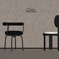 Minimalist Modern Chair Designs With Black Leather And Metallic Leg Structures