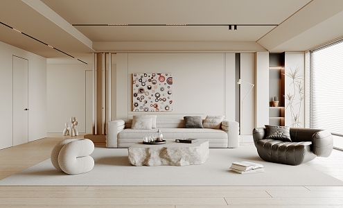 modern living room home living room 3d model