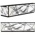 Elegant Modern Reception Desk With Marble Surface And Geometric Pattern Design 3d model