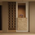 Middle Ancient Entrance Vintage Partition Decorative Wall 3d model