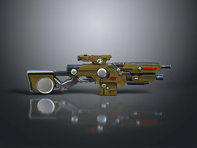 rifle semi-automatic rifle combat rifle battle rifle carbine war rifle attack rifle 3d model