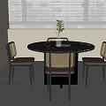 Quiet table and chair combination 3d model