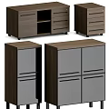 Modern Wooden Bookcase Collection With Glass Doors Multiple Sizes And Storage Cabinets