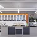 Well Equipped Biology Laboratory Interior With Lab Benches Cabinets And Scientific Tools