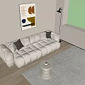 Double sofa 3d model