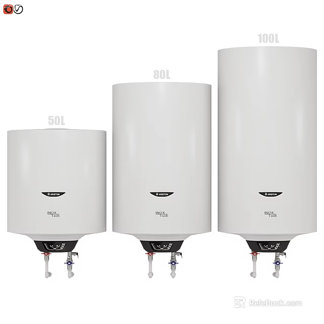 Household Electric Water Heaters White Storage Type with Different Capacities 50L 80L 100L 3d model 