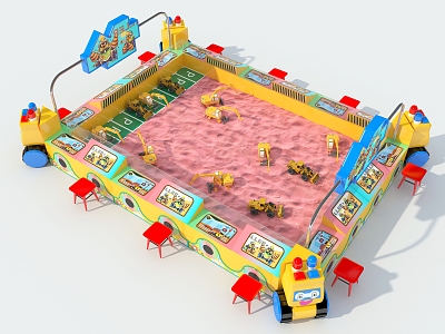 Children's excavator amusement park game machine square stall amusement equipment video game remote control excavator model