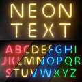 Decorative Neon Lights with Colorful Text and Alphabet Letters for Modern Decor