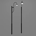 Modern Outdoor Lights with Black Pole Design for Garden and Pathway