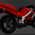 Red Honda Motorcycle With Classic Sporty Design Sleek Body And Black Tires