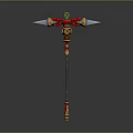 Cold weapons Sword Axe Hook Fork Spear Trident Melee Weapon Military 3d model