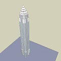 Tall Modern Office Building With Spire And Glass Facade Design