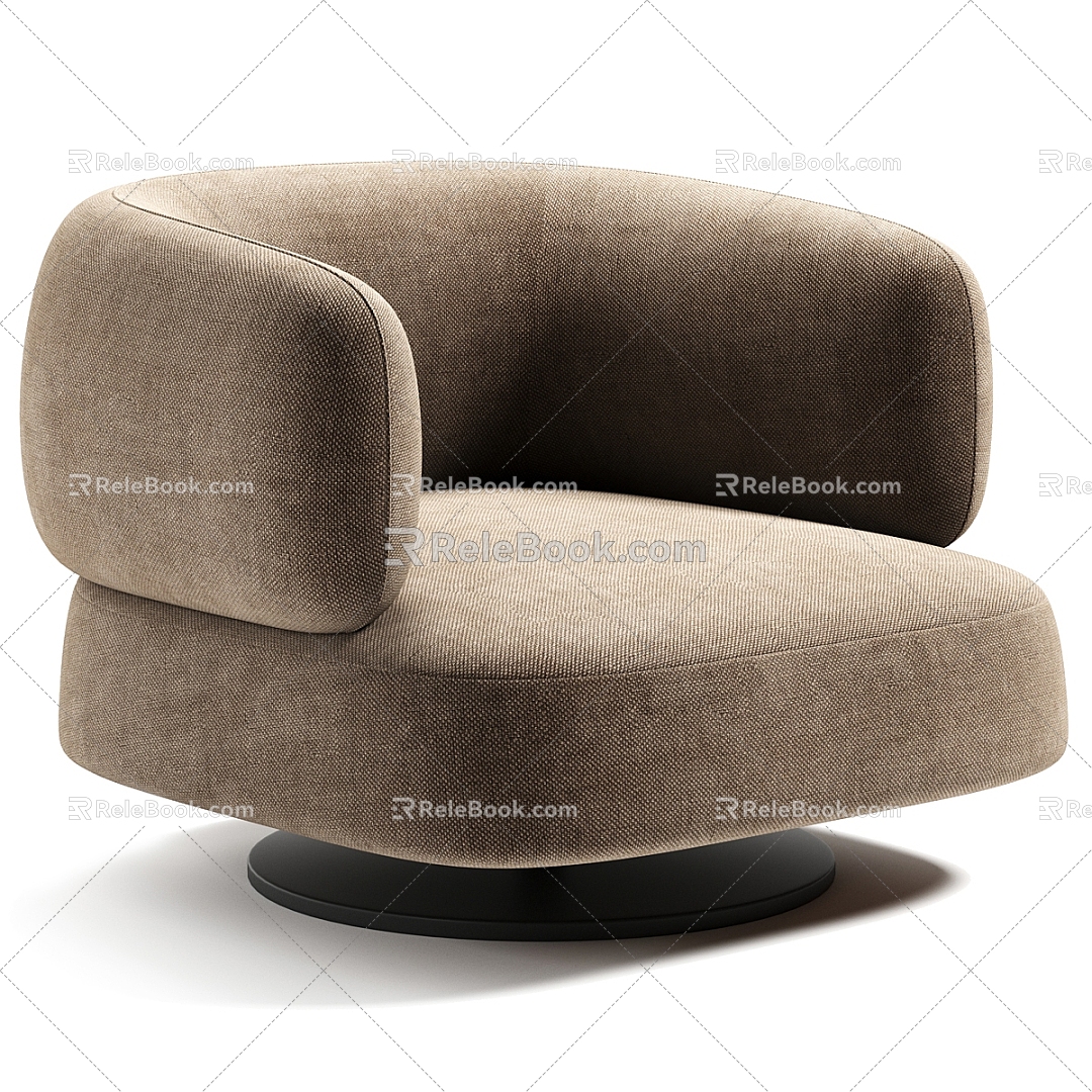 Single Sofa Fabric Single Sofa 3d model