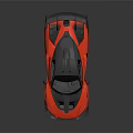 Sleek Red Sports Car with Black Roof Rear Wing and Aerodynamic Design