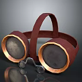 Classic Maroon Leather Headphones With Copper Trim And Comfortable Ear Cups Design