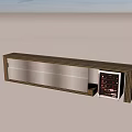 Clothing Store Wooden Counter With Glass Panel And Drawer Cabinet