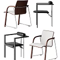 Modern Dining Chairs With Wooden Frames Metal Legs And Upholstered Seats In Various Designs