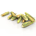 Fresh Corn Cobs in Green Husks Pile on White Background 3d model