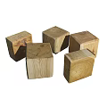 Wooden Cubes Made Of Natural Wood With Rustic Texture And Solid Structure 3d model