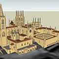 Ancient Gothic Architecture Featuring Spires Arched Windows And Ornate Carvings