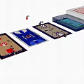 Indoor Basketball Court Design With Multiple Flooring Layouts And Basketball Hoops