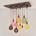 Colorful Glass Pendant Lights With Various Vibrant Hues And Modern Hanging Design
