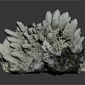 Natural White Crystal Cluster Decorative Ornament Set with Mineral Stone Base for Home Decor