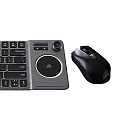 Slim Computer Keyboard With Integrated Trackpad And Multimedia Control Knob Design