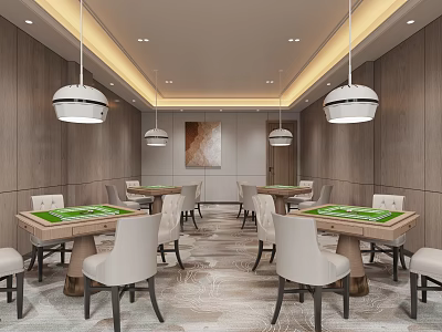 Modern Chess and Card Room Mahjong Room Chess and Card Table Mahjong Table 3d model