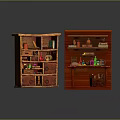 Wooden Desktop Storage Shelves For Computer Supplies And Small Items