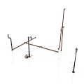 Various Decorative Metal Scene Components With Poles Street Lamps And Brackets