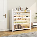 Modern Tall Large Capacity Shoe Cabinet With Clear Doors For Entryway Shoe Storage