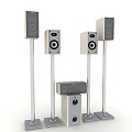 Modern Speakers Loudspeaker 3d model