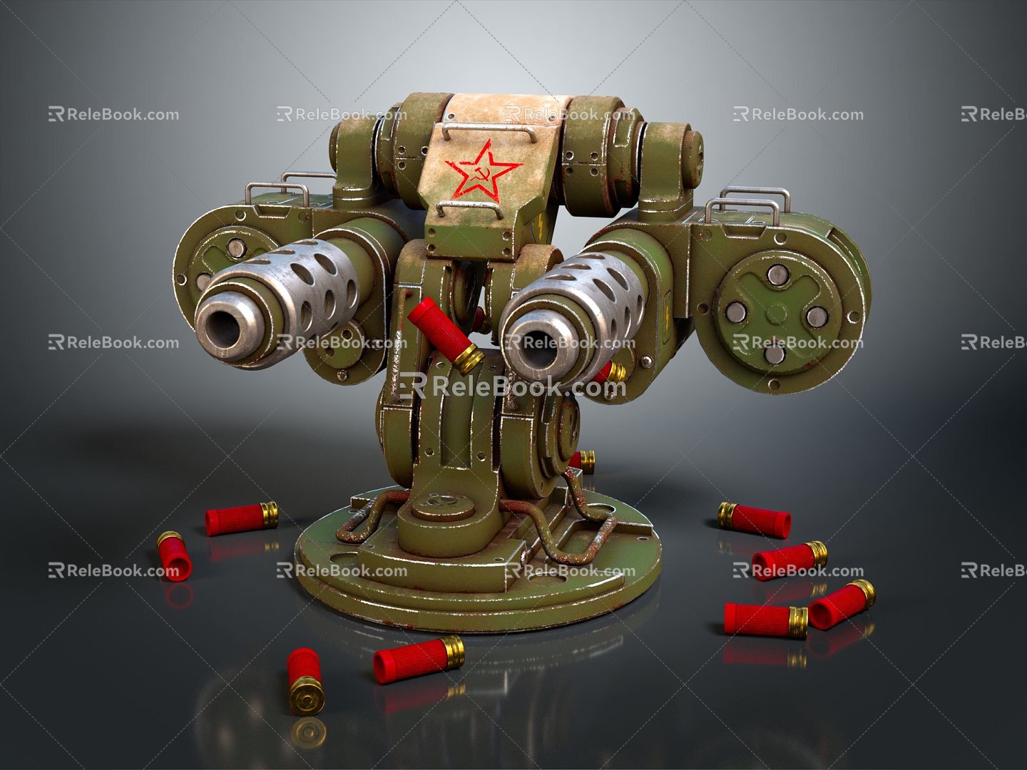 INDUSTRIAL LOFT turret turntable sci-fi tower defense games tower defense sci-fi turret games turret 3d model