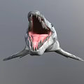 Realistic 3D Shark Model With Open Mouth And Sharp Teeth 3d model