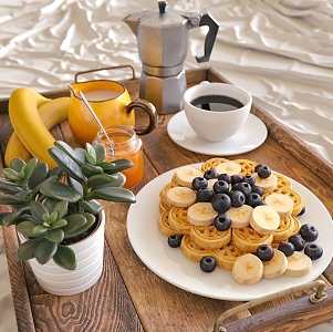 Modern Breakfast 3d model