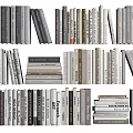 Various Books And Magazines With Colorful Spines Stacked On Shelf