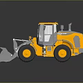 Yellow Heavy Duty Construction Loader With Front Bucket And Industrial Equipment Design