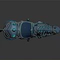Mythical Blue Horse 3D Model With Glowing Armor And Decorative Saddle