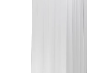 White Shower Curtain Bathroom Essentials With Durable Fabric And Elegant Design 3d model