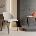 Stylish Accent Chairs Light Gray Yellow Red With Textured Gray Wall And Wooden Legs