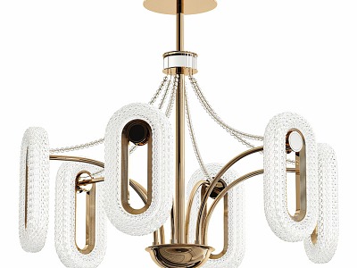 European chandelier crystal chandelier 3d model