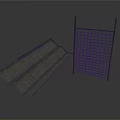 Sturdy Metal Roof Panel and Grid Frame Structure for Building Scenes