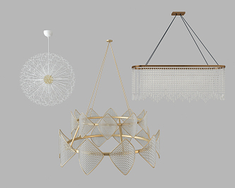 Modern Crystal Chandelier Mashup Chandelier 3d model