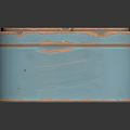 Blue Decorative Storage Box With Orange Edge Lid For Home Organizing