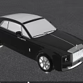 Black Rolls Royce Sedan With Luxury Front Grille And License Plate 08