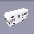 White Recreational Vehicle With Sleek Exterior Design Side Windows And Roof Structure For Travel